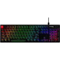 HyperX Alloy Origins PBT HX Rot – Mechanische Gaming-Tastatur, Volle Größe (100%), Kabelgebunden, USB, Mechanischer Switch, RGB-LED, Schwarz