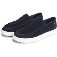 Tommy Hilfiger Slipper "MODERN LIGHT SUEDE LOAFER" Schlupfschuh, Flat mit typischer Mokassinnaht