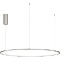 Nova Luce TARQUIN LED Pendelleuchte Silber 59W Warmweiss 200x100cm dimmbar 9345611
