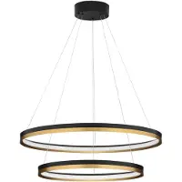 Lyora CANTRIA LED Pendelleuchte Schwarz 98W Warmweiss 150x80cm dimmbar 9695239