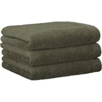 Cawoe Gästetuch, 3er Pack - Lifestyle, Walkfrottier, Baumwolle, einfarbig Grün / 30x50cm
