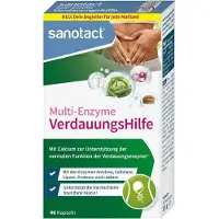 Sanotact VerdauungsHilfe Kapseln - Bei Blähbauch, Blähungen, Völlegefühl Verdauungstabletten im Blister