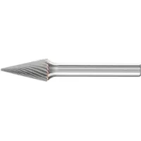 PFERD Hartmetall-Frässtift mit 6-mm-Schaft, Spitzkegelform SKM, Zahnung 3