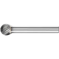 PFERD Hartmetall-Frässtift mit 6-mm-Schaft, Kugelform KUD, Zahnung 3
