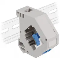 DeLOCK Hutschienenadapter mit Keystone LC Duplex Buchse zu LC Duplex Buchse blau, Blau, Grau, Weiß, LC, LC, Weiblich, Weiblich, Kunststoff