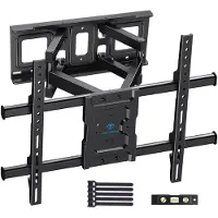 Perlesmith TV Wandhalterung, für 37-85 Zoll Fernseher bis zu 60 kg, Schwenkbar Neigbar TV Halterung 55 65 Zoll, Wandhalterung Fernseher Max. VESA 600x400 mm