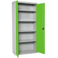 Simon Rack Aktenschrank, Mehrzweckschrank, Stahl-Aufbewahrungsschrank, 4 Ebenen, Doppeltüren, Schloss - Simonlocker