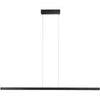 Nova Luce LED Pendelleuchte Deos dimmbar 25W warmweiss 3000K Schwarz Aluminium 159x3cm 9030896
