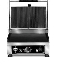 Thule - Kontaktgrill - ▲ Gerillt ▼ Glatt - mit Grillplatten aus Gusseisen, Fettauffangschale und Temperaturregelung 50° - 300° C