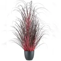 Creativ Green künstliche Pflanze Gras im Topf, 102cm, dunkelrot