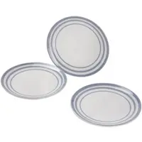 San Ignacio - 3er-Set Dessertteller Ø19cm mit blauen Linien