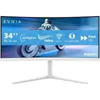 Philips Evnia 5000 34M2C5501A/00, 86,4 cm (34"), 3440 x 1440 Pixel, Wide Quad HD, LCD, 1 ms, Weiß