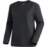 Maier Sports Langarmshirt "MS FAV Long Tee W", Damen, Gr. XL, schwarz, 100% Polyester, Rundhals, Shirts Langarmshirt, atmungsaktives Damen Shirt langarm, Regular Fit