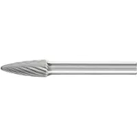 PFERD Hartmetall-Frässtift mit 6-mm-Schaft, Rundbogenform RBF (Baumform), Zahnung 3