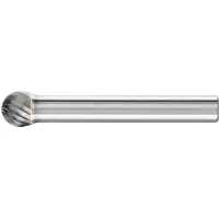 PFERD Hartmetall-Frässtift mit 6-mm-Schaft, Kugelform KUD, Zahnung 3