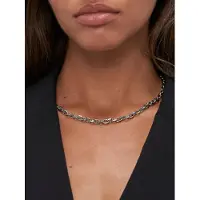 Copenhagen Studios Edelstahlkette "Schmuck Geschenk Halskette Basic Chunky", silber (edelstahlfarben), Halsketten, Edelstahl, L: 45 B: 6mm, Edelstahlkette, B:6mm