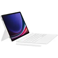 Samsung Book Cover Keyboard EF-DX725 für das Galaxy Tab S9 | S9 FE, QWERTZ, Deutsch, Touchpad, , Galaxy Tab S9, Galaxy Tab S9 FE, Weiß