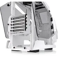 Thermaltake AH T200 Snow, Micro Tower, PC, Weiß, micro ATX, Mini-ITX, SPCC, Gehärtetes Glas, Multi