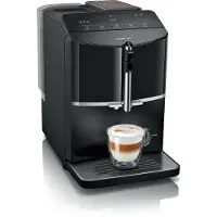 Siemens Kaffeevollautomat TF301E19 EQ.300, für Bohnen, 1300 W, bis 1,4 l/250 g, One-Touch Funktion, coffeeDirect-System, schwarz