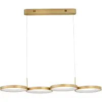 Nova Luce MAGNUS LED Pendelleuchte Messing 41W Warmweiss 84x32x120cm dimmbar 9248118