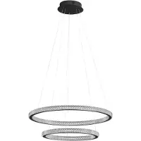 Nova Luce GINEVRA LED Pendelleuchte Schwarz 54W Warmweiss 120x60,5cm dimmbar 9748159