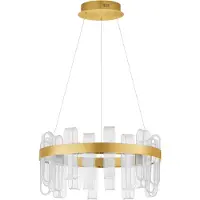 Nova Luce ARGO LED Pendelleuchte Gold 81W Warmweiss 120x60cm dimmbar 9756714