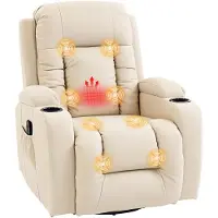 HOMCOM HOMCOMRelaxsessel verstellbar Massagesessel mit Liegefunktion Heizung