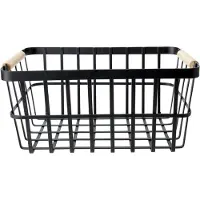 Cosy & Trendy Aufbewahrungskorb - schwarz - Metall - 30 x 20 x 14 cm