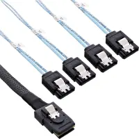Intos SAS-Kabel (OCF), 1x Mini-SAS zu 4x SATA
