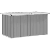 vidaXL Gartenbox Grau 129x67x65 cm