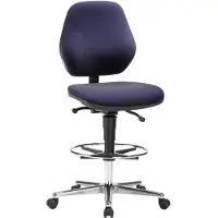 BIMOS Fahrbahrer Hochstuhl Stoffpolster blau