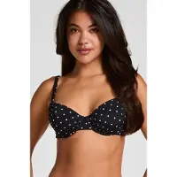 Hunkemoller Bardolino Gepolstertes Bügel-Bikini-Oberteil Schwarz