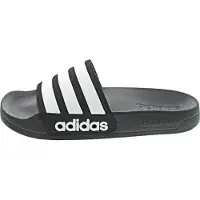 Adidas Cloudfoam Adilette, Männlich, Erwachsener, Schwarz, Weiß, Einfarbig, 40.7 (40 2/3)