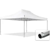 TOOLPORT 4x6m Aluminium Faltpavillon, ohne Seitenteile, weiß