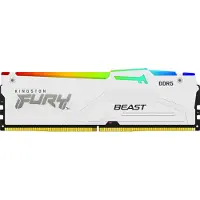 Kingston Technology FURY Beast 32GB 6000MT/s DDR5 CL36 DIMM (2er-Kit) White RGB EXPO, 32 GB, 2 x 16 GB, DDR5, 288-pin DIMM, Weiß