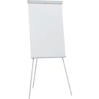 Franken Flipchart X-tra!Line Standard, höhenverstellbar, Schnellwechselhalterung, Ablageschale, magnethaftende Tafel mit B 680 x H 1050 mm, hellgrau