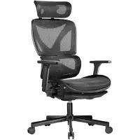 Cavo Bürostuhl Gamer ERGO Premium Schwarz Stufenlos Höhenverstellbar 560 Bis 810 mm Belastbar Bis 150 kg mit Fußstütze