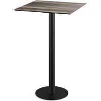 Natur24 Stehtisch Urban Stahl HPL Schwarz Braun 70 x 70 x 109,2 cm Rechteckig