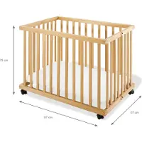 Pinolino Laufgitter Levin klein, faltbar, unbehandelt, 97 x 67 x 75 cm | Gr.: onesize