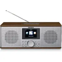 Lenco DIR-170WA - Internetradio mit DAB+ und FM-Radio - Bluetooth - 5 direkte Stationstasten - USB-Wiedergabe - 2 x 10 Watt RMS - Holz