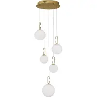 Nova Luce HOOK LED Pendelleuchte Gold 30,49W Warmweiss 180x42cm dimmbar 9695222