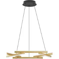Nova Luce HYDE LED Pendelleuchte Gold 38W Warmweiss 150x66cm dimmbar 9005652