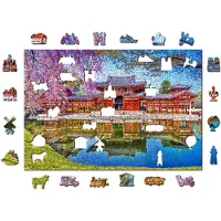 Wooden City : Holzpuzzle, Tempel Byodo-in, Kyoto, Japan. 505 Teile