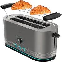 Cecotec 03287, 4 Scheibe(n), Edelstahl, Edelstahl, Drehregler, Tasten, 1400 W