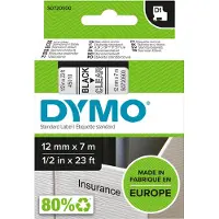 Dymo 45010 (S0720500) - (12 mm) - Schwarz auf transparent - Tape