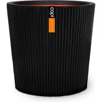 Capi Europe Konischer Vase - - Groove NL - 45 x 41 cm - Schwarz