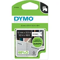 Dymo Permanenthaftendes D1-Hochleistungsband aus Polyester, B 12 mm