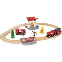 BRIO World Schienen - 18 Teile - Feuerwehrmann 33815 - - One Size - Züge