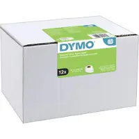Dymo Versandetiketten S0722420, 54 x 101 mm, für Internetmarken, permanenthaftend, Papier, weiß, 12 Rollen mit jeweils 220 Stück