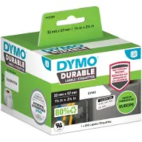Dymo Durable 2112289 Etikett Schwarz auf Weiß (32 mm x 57 mm)
